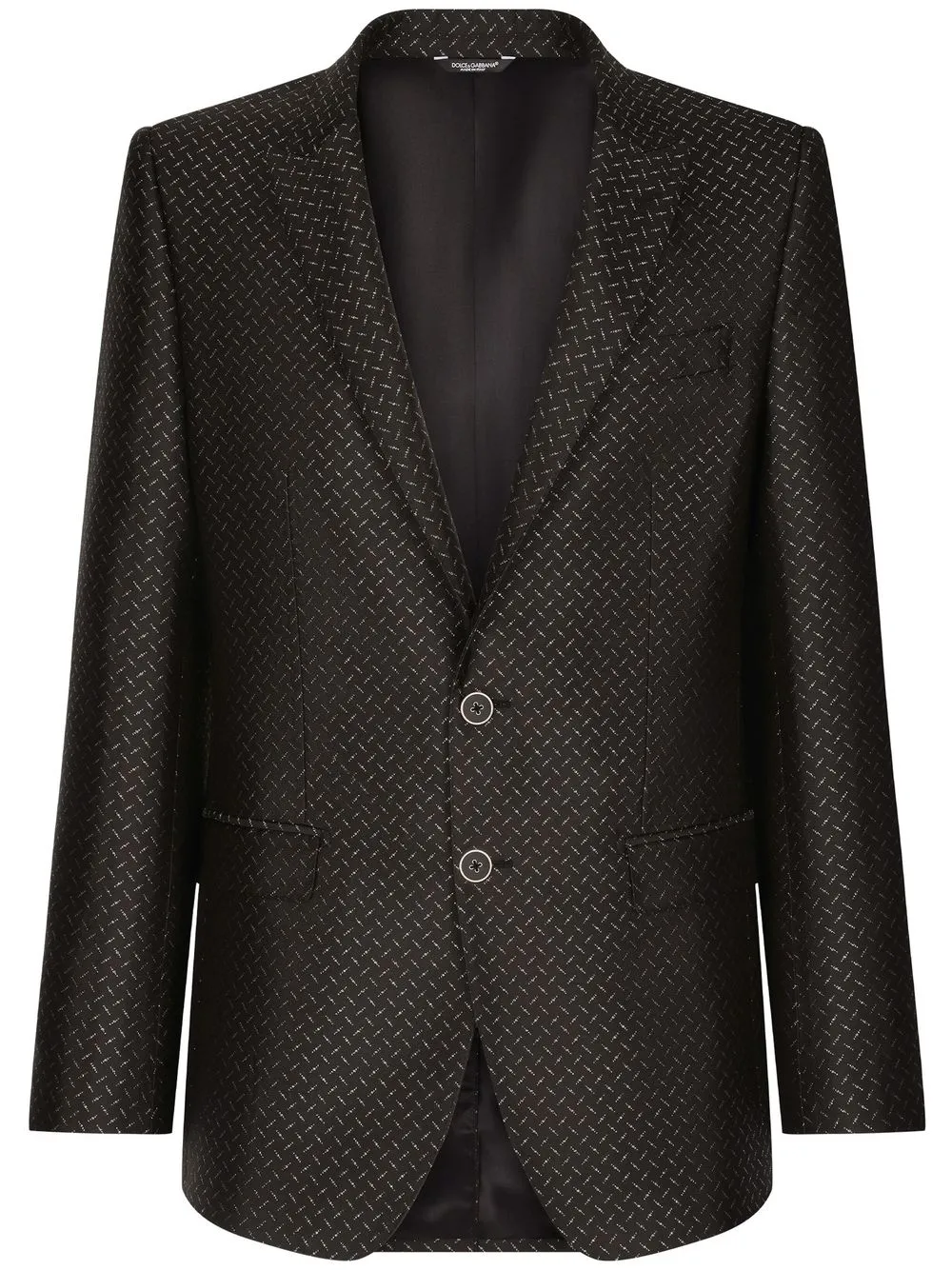 

Dolce & Gabbana metallic-thread single-breasted blazer - Black
