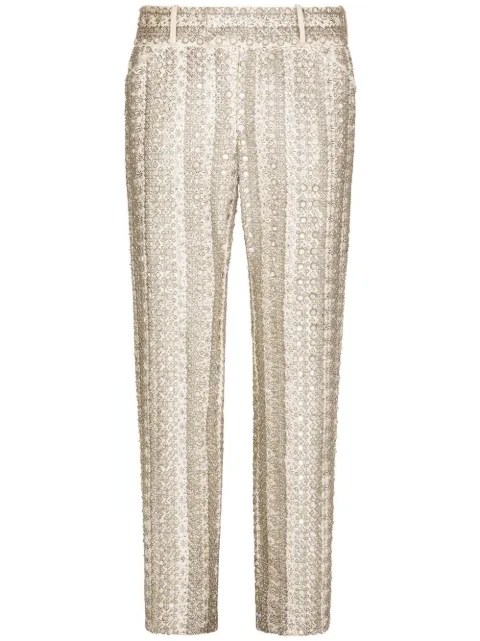 Dolce & Gabbana embroidered tailored trousers