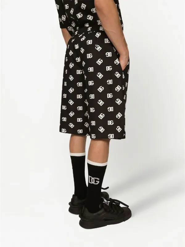 Dolce & Gabbana モノグラム バミューダショーツ | ブラック | FARFETCH JP