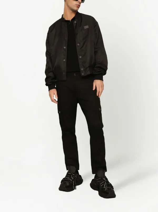 Dolce & Gabbana logo-tag Cargo Trousers | Black | FARFETCH CA