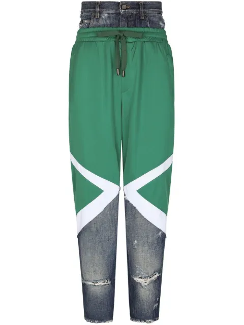 Dolce & Gabbana panelled straight-leg jeans