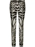 Dolce & Gabbana zebra-print lamé jacquard trousers - Black