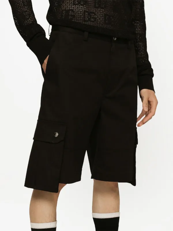 Dolce & Gabbana knee-length Cotton Bermuda Shorts | Black