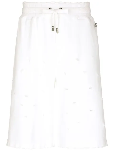 Dolce & Gabbana Bermuda esportiva com placa de logo