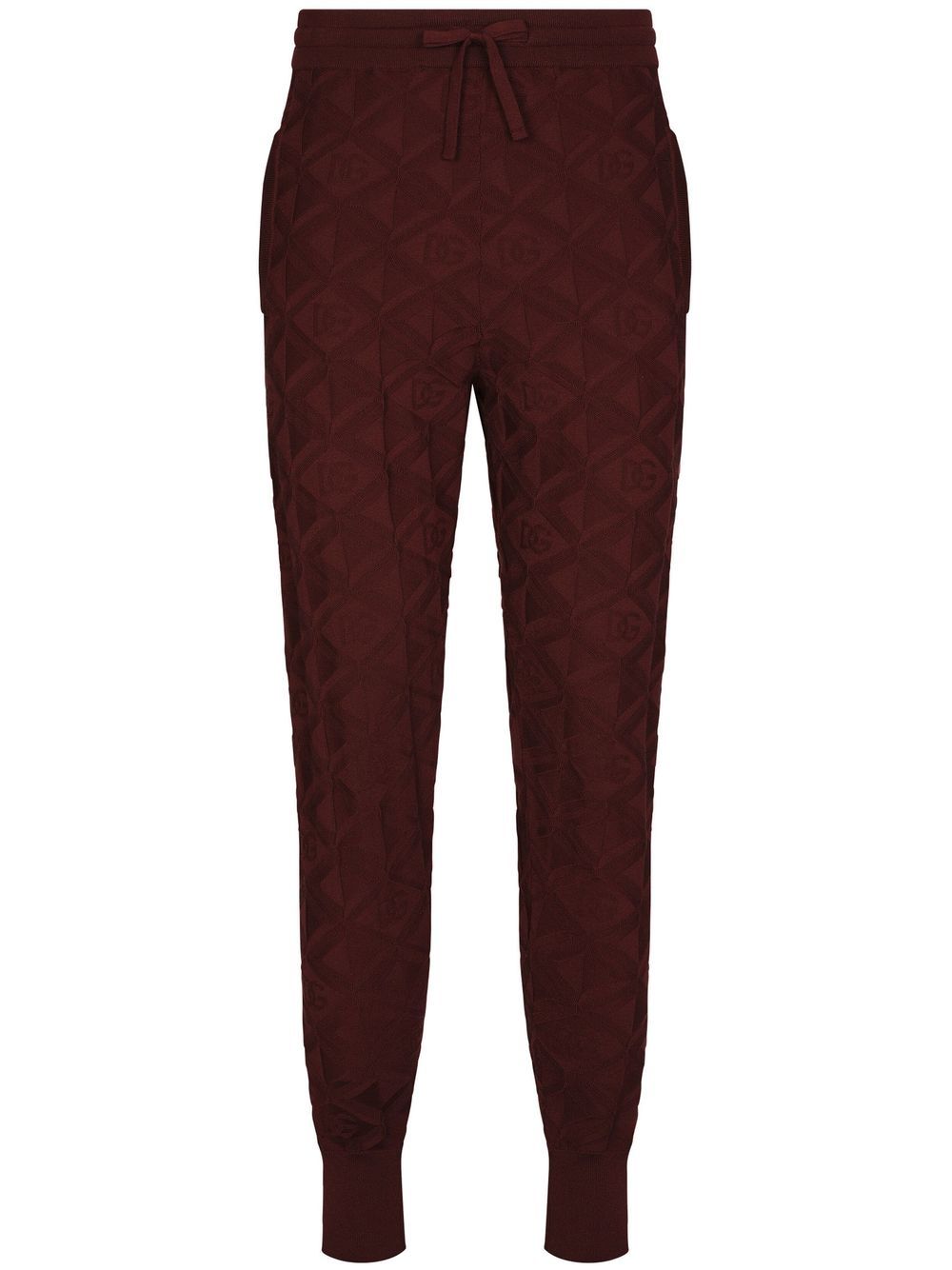 Dolce & Gabbana All-over Logo Track Pants In Red