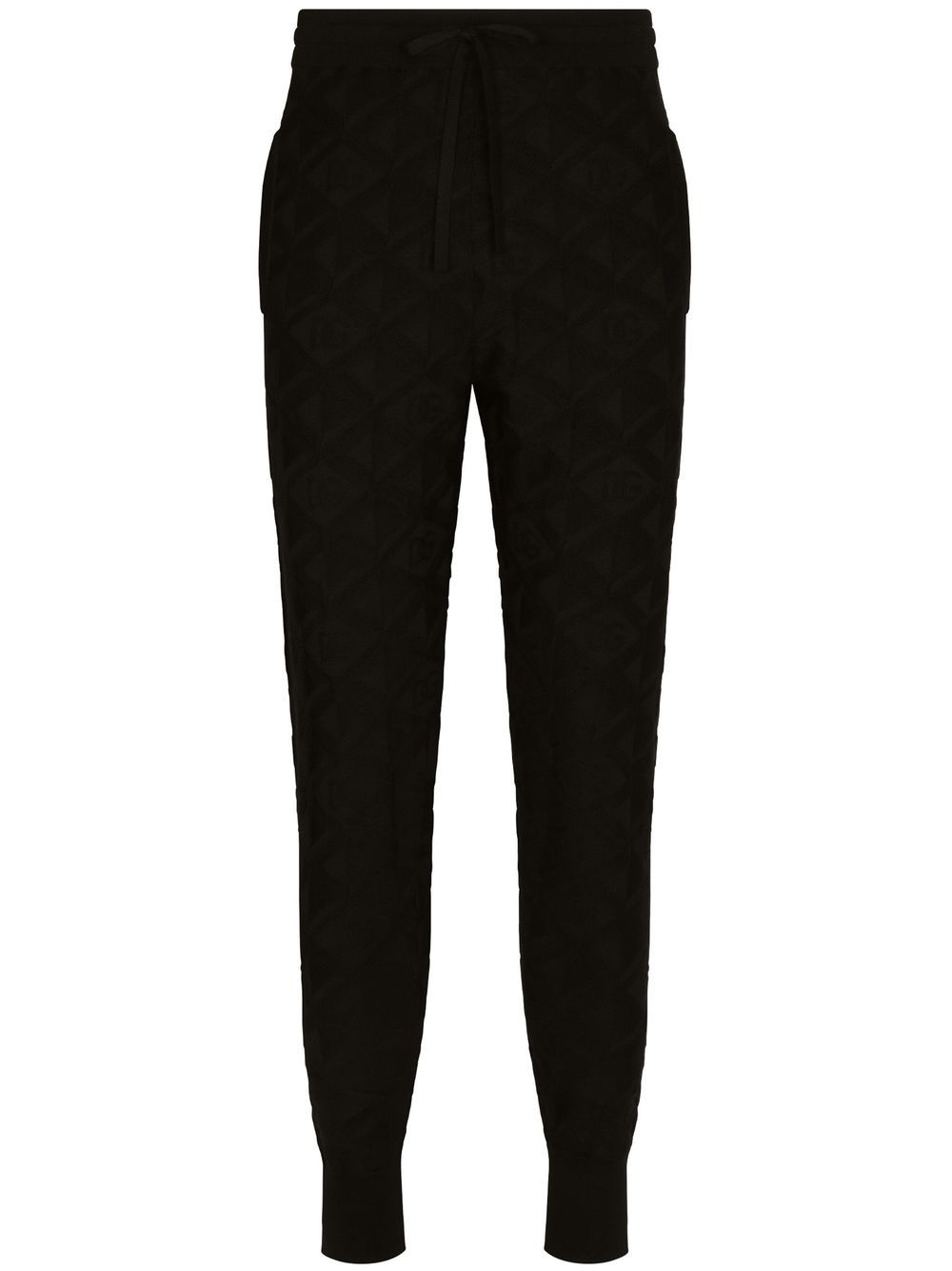 Dolce & Gabbana All-over Logo Track Pants In Black