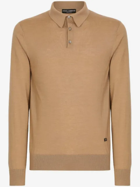 Dolce & Gabbana Camisa polo com tag de logo
