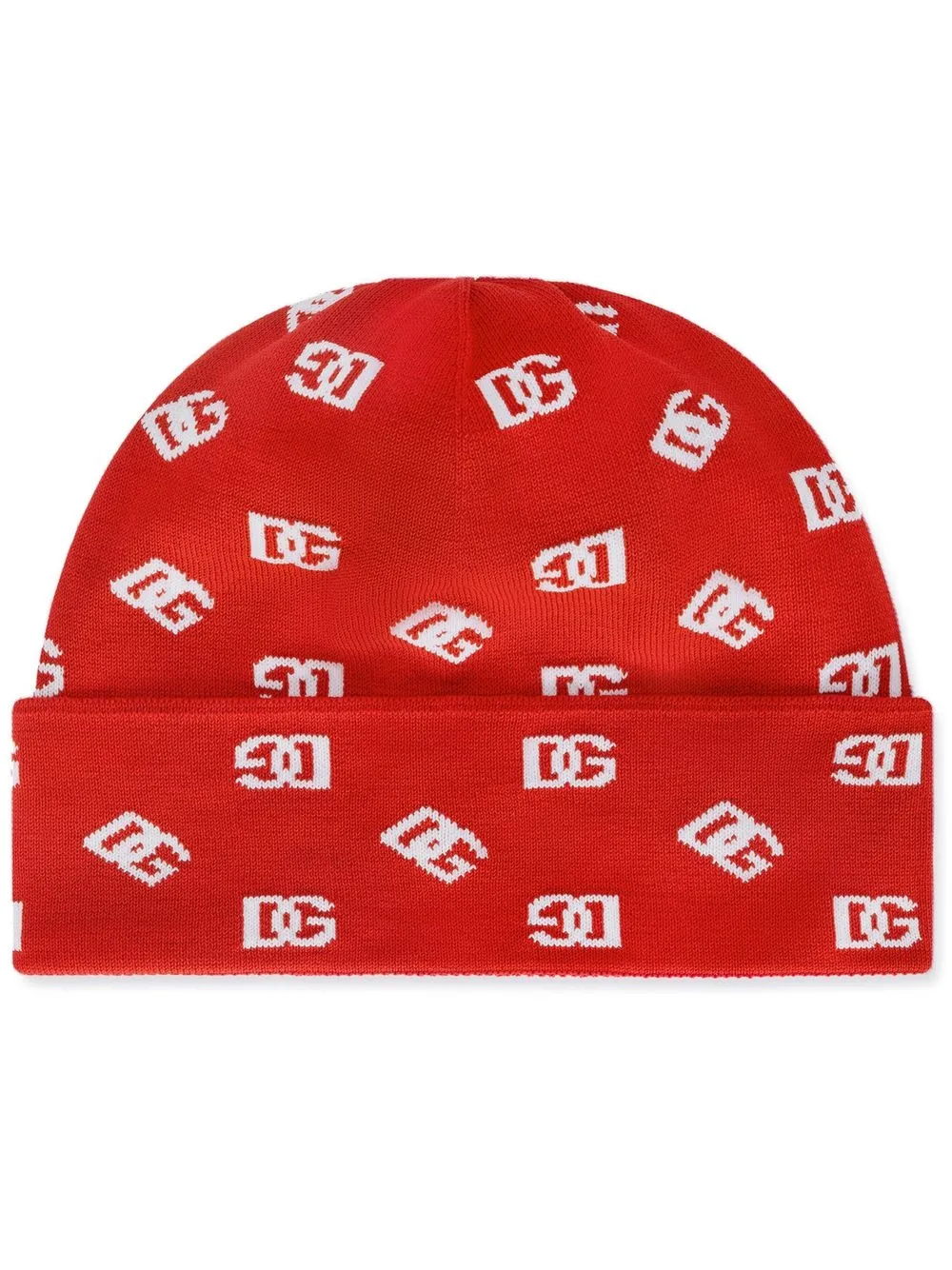 

Dolce & Gabbana intarsia-logo beanie - Red