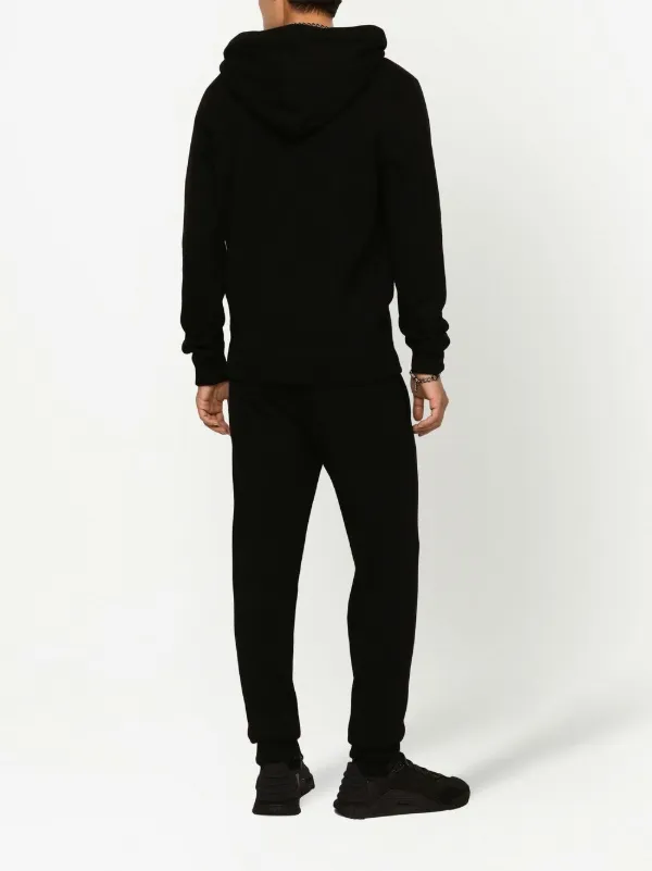 Dolce & Gabbana logo-tag wool-cashmere Hoodie - Farfetch