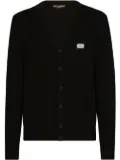 Dolce & Gabbana logo-tag cashmere-wool cardigan - Black