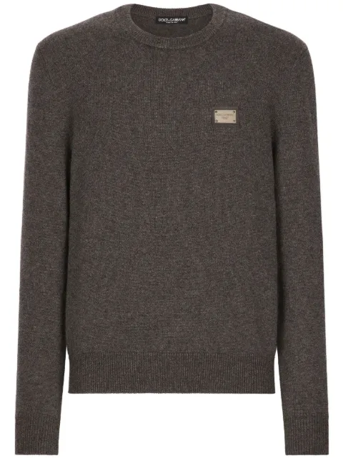 Dolce & Gabbana logo-tag wool-cashmere jumper