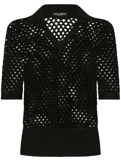Dolce & Gabbana polo en maille ajourée