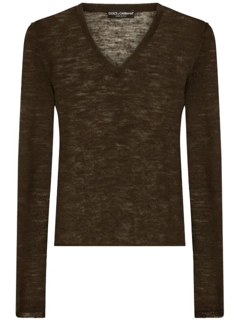 Dolce & Gabbana transparent-design knit top