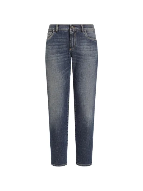 Dolce & Gabbana Slim-Fit-Jeans mit Logo-Applikation