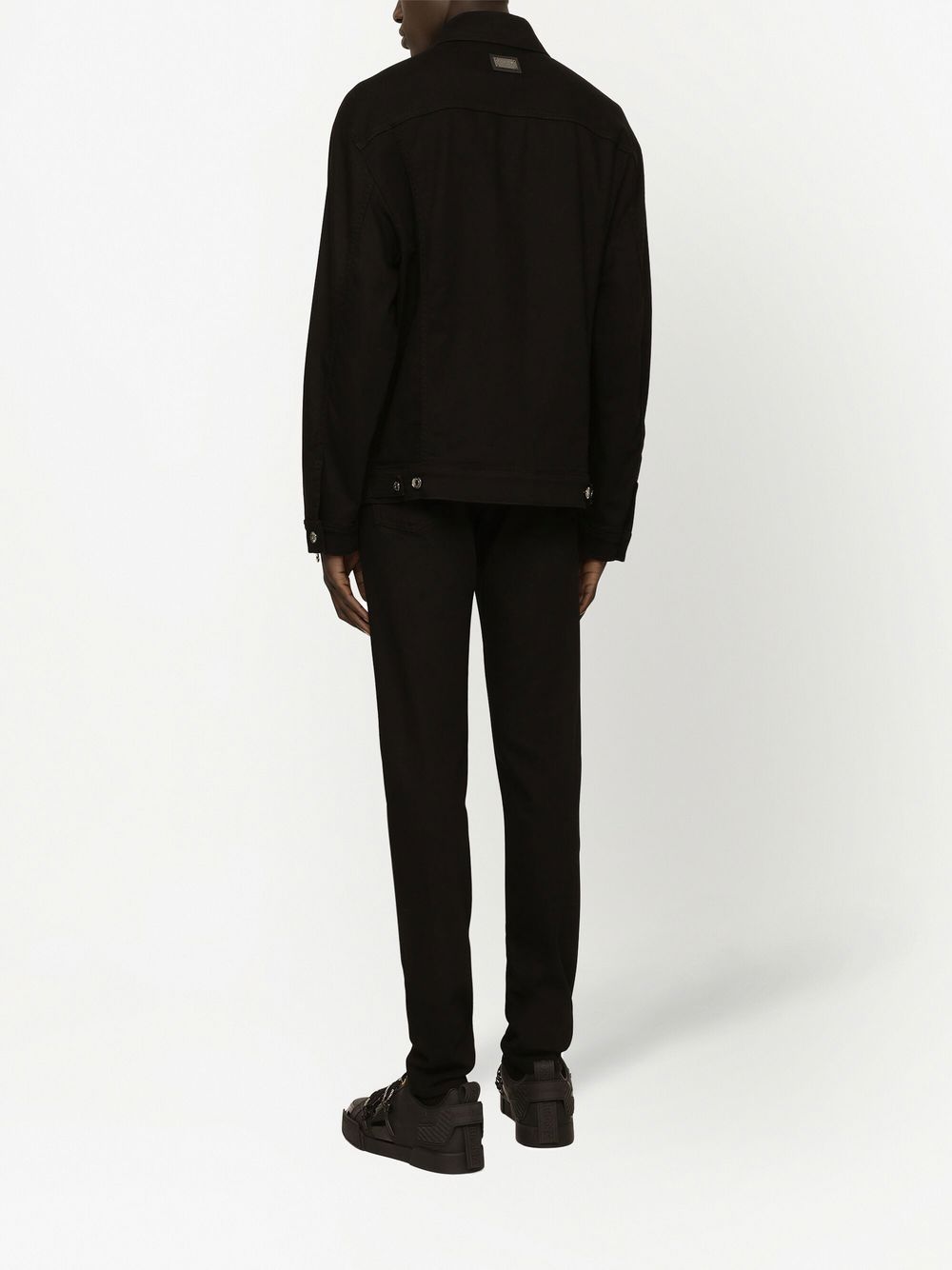 Shop Dolce & Gabbana Logo-appliqué Skinny Jeans In Black