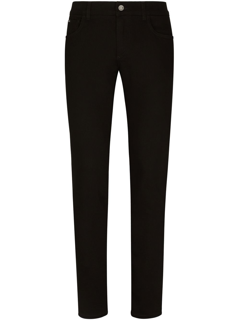 Shop Dolce & Gabbana Logo-appliqué Skinny Jeans In Black