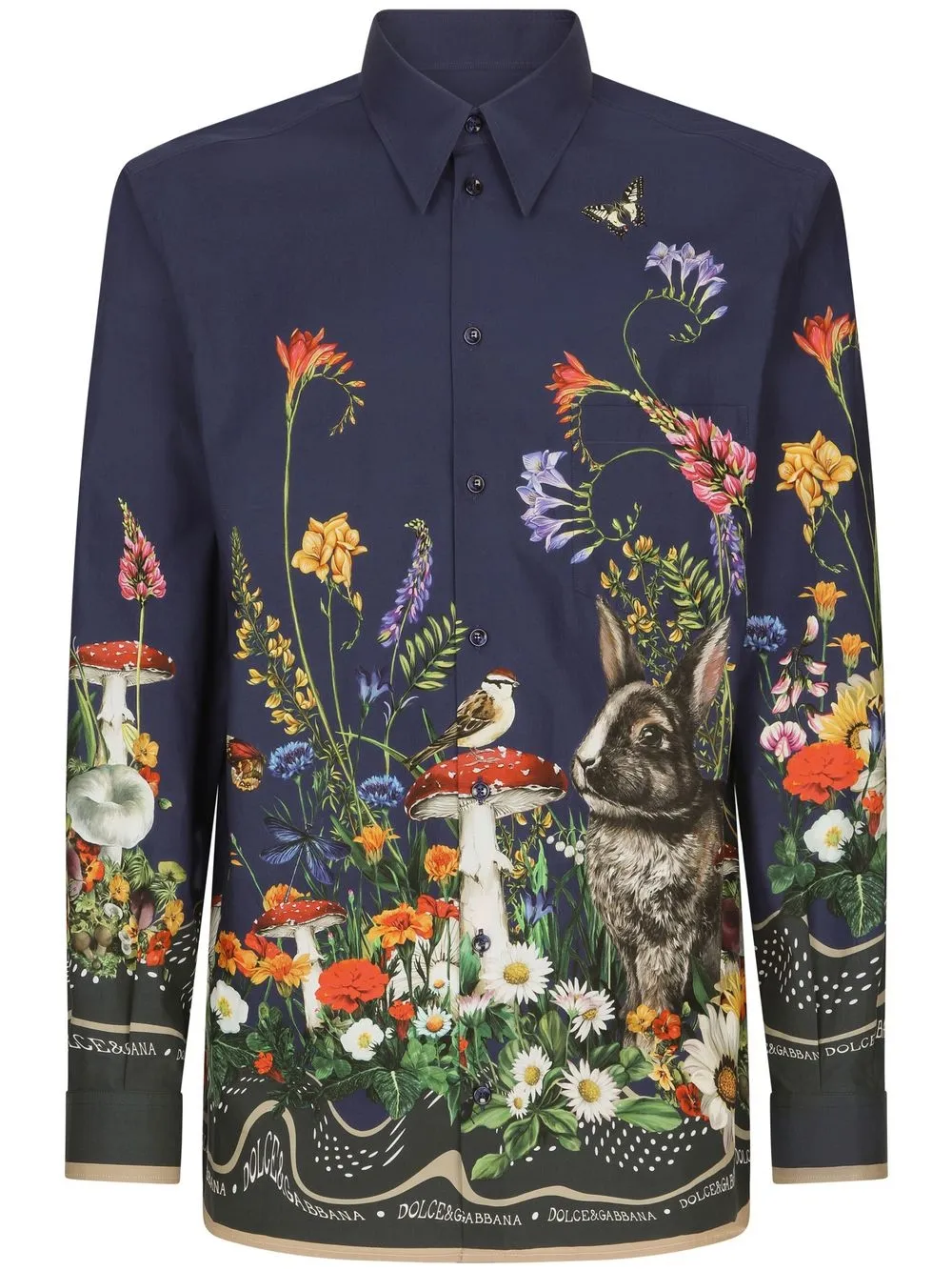 

Dolce & Gabbana abstract-print long-sleeve shirt - Blue