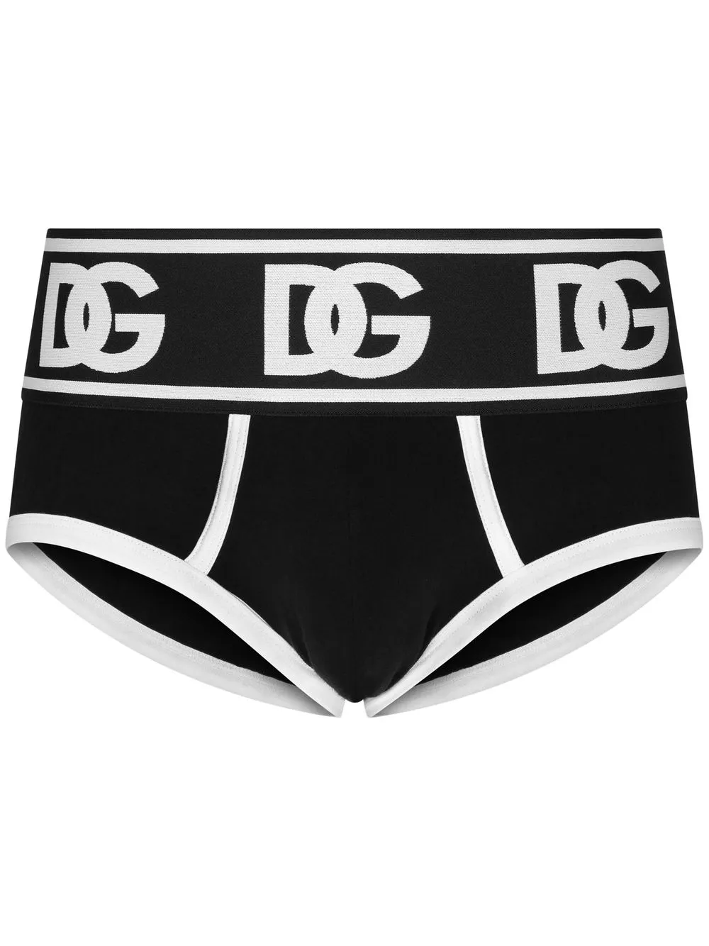 

Dolce & Gabbana logo-waist cotton briefs - Black