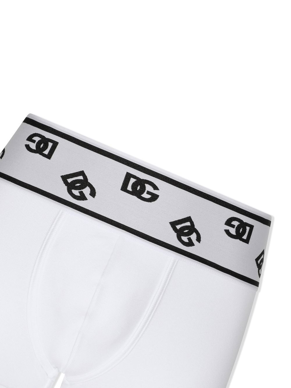 Shop Dolce & Gabbana Dg-logo Ribbed Boxer Briefs In White