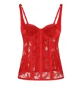 Dolce & Gabbana lace-detail corset top - Red