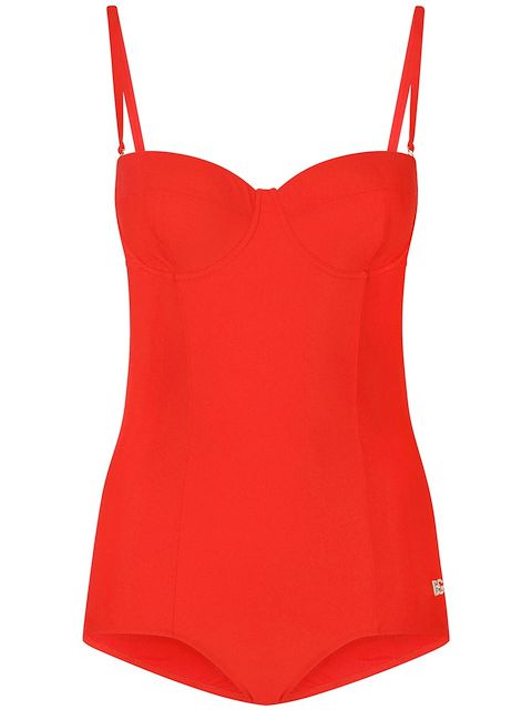 Dolce & Gabbana sweatheart-neck swimsuit