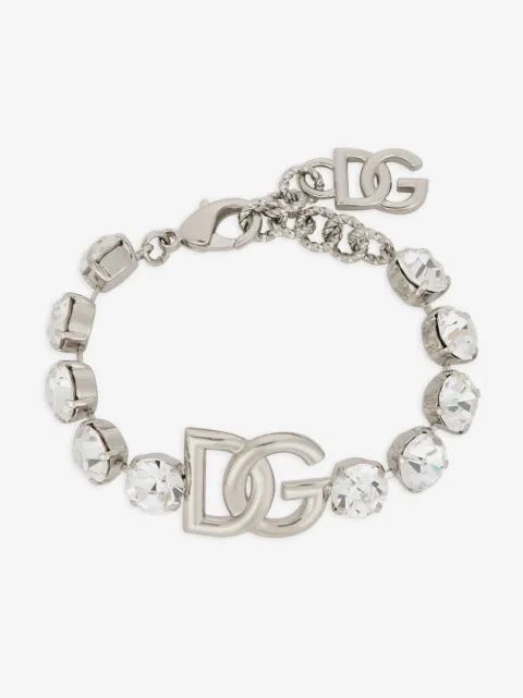 Dolce & Gabbana DG-logo rhinestone bracelet