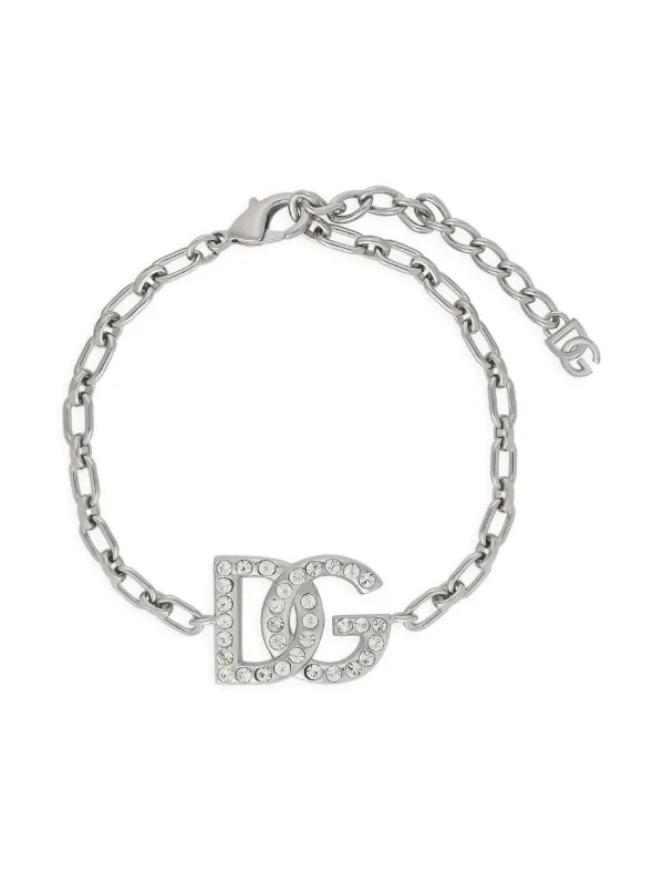 DOLCE&GABBANA ロゴ D&G ビーズチェーン リンク ブレスレット DOLCE&GABBANA ロゴ D&G ビーズチェーン リンク ブレスレット