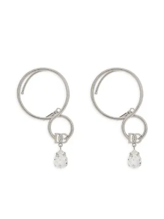 Dolce & Gabbana DG-logo rhinestone-embellished Ear Cuffs