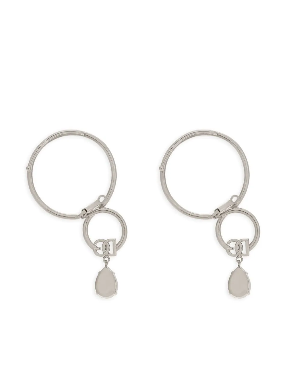  Dolce & Gabbana Pendientes Earcuff Con Aplique Del Logo Dg - Plateado 