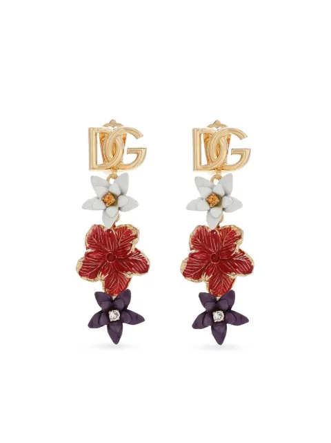 Dolce & Gabbana logo-detail drop earrings 
