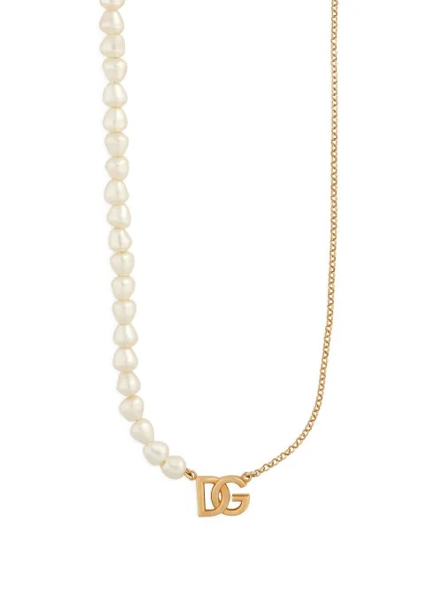 Collier en chaîne à logo DG - Dolce & Gabbana - Modalova
