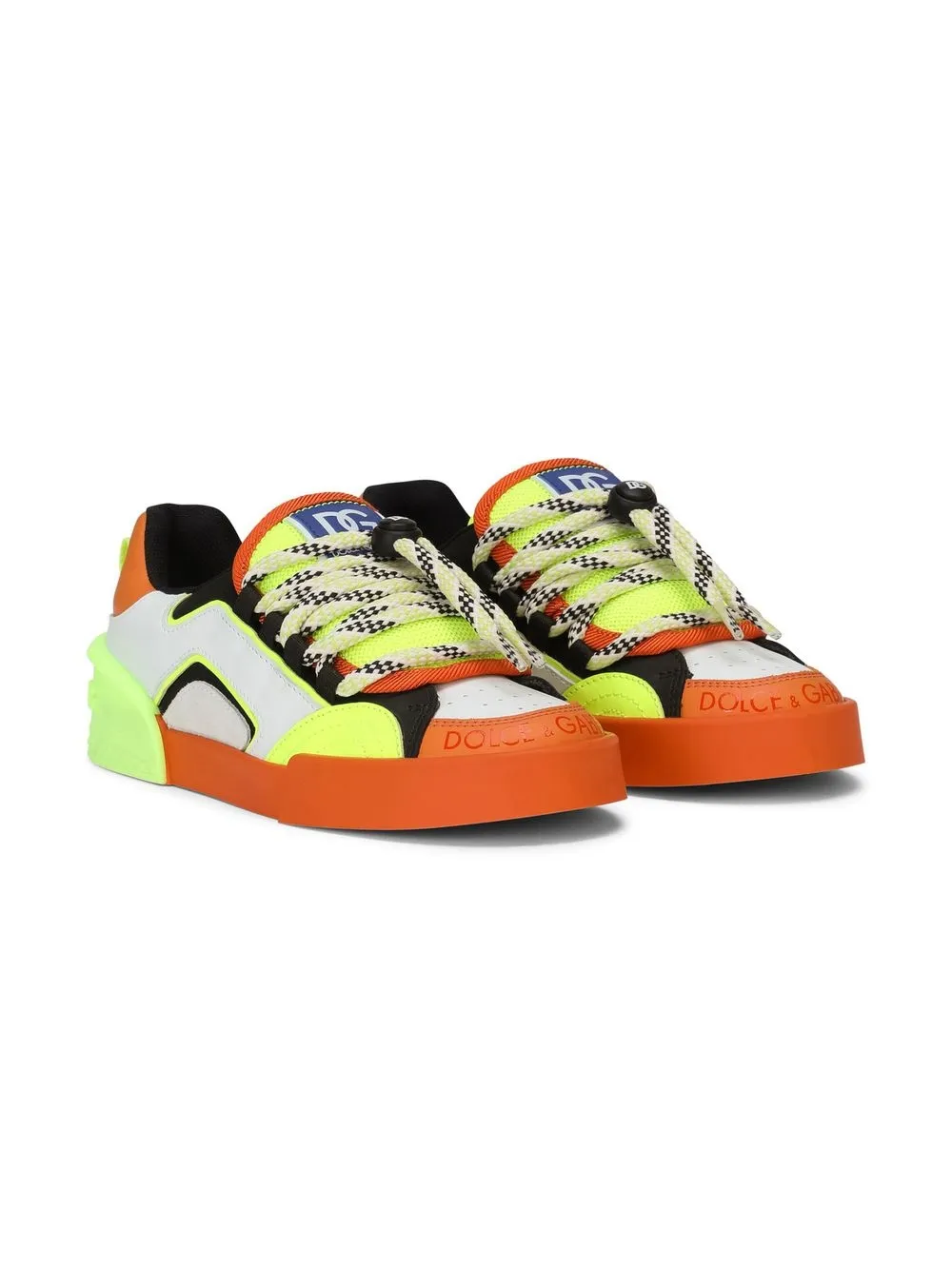 

Dolce & Gabbana Kids colour-block panelled sneakers - Yellow