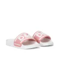 Dolce & Gabbana Kids logo-print pool slides - Pink