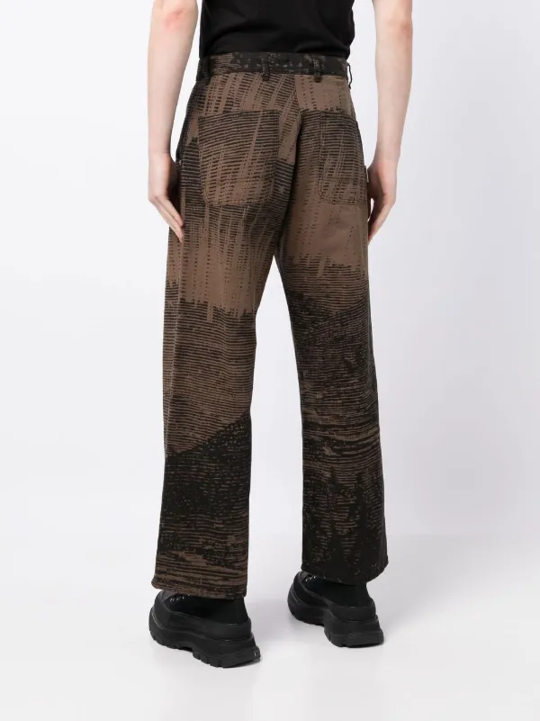 PACCBET abstract-print wide-leg Jeans - Farfetch