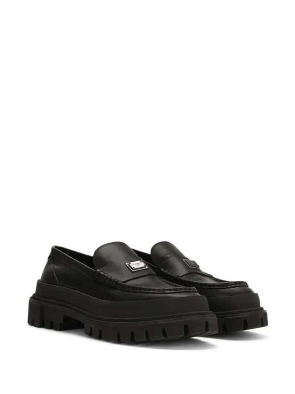 Dolce & Gabbana Chunky Leather Loafers | Black | FARFETCH