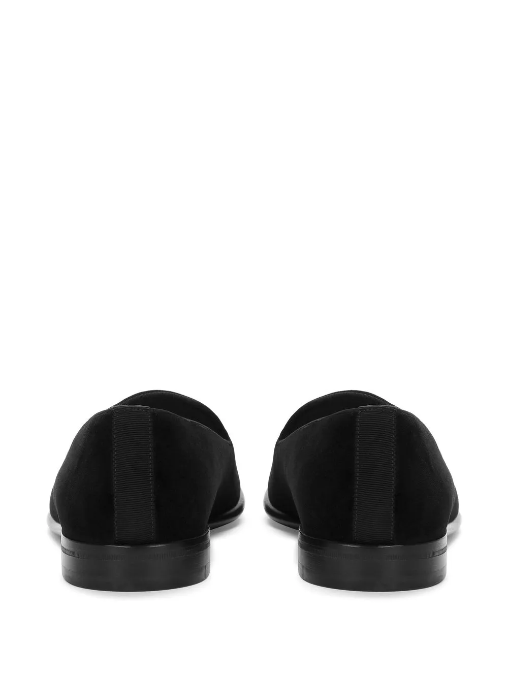 Dolce & Gabbana Round Toe Suede Loafers With Rubber Sole In Black