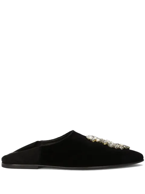 Dolce & Gabbana خف مخملي بزينة بروش