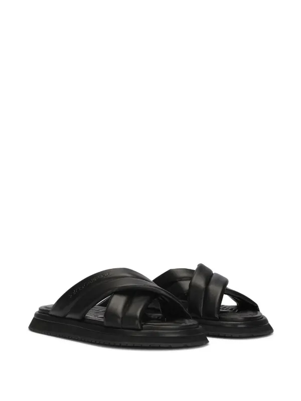 美品■DOLCE&GABBANA【26.5】クロスストラップ サンダル ブラック Dolce & Gabbana クロスストラップ サンダル | ブラック