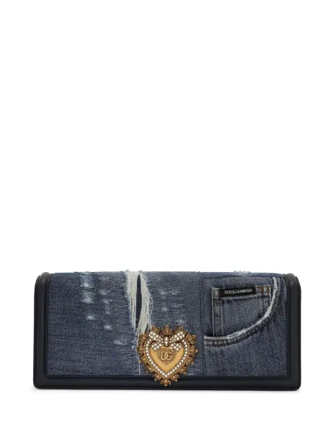 Dolce & Gabbana Devotion patchwork-denim shoulder bag