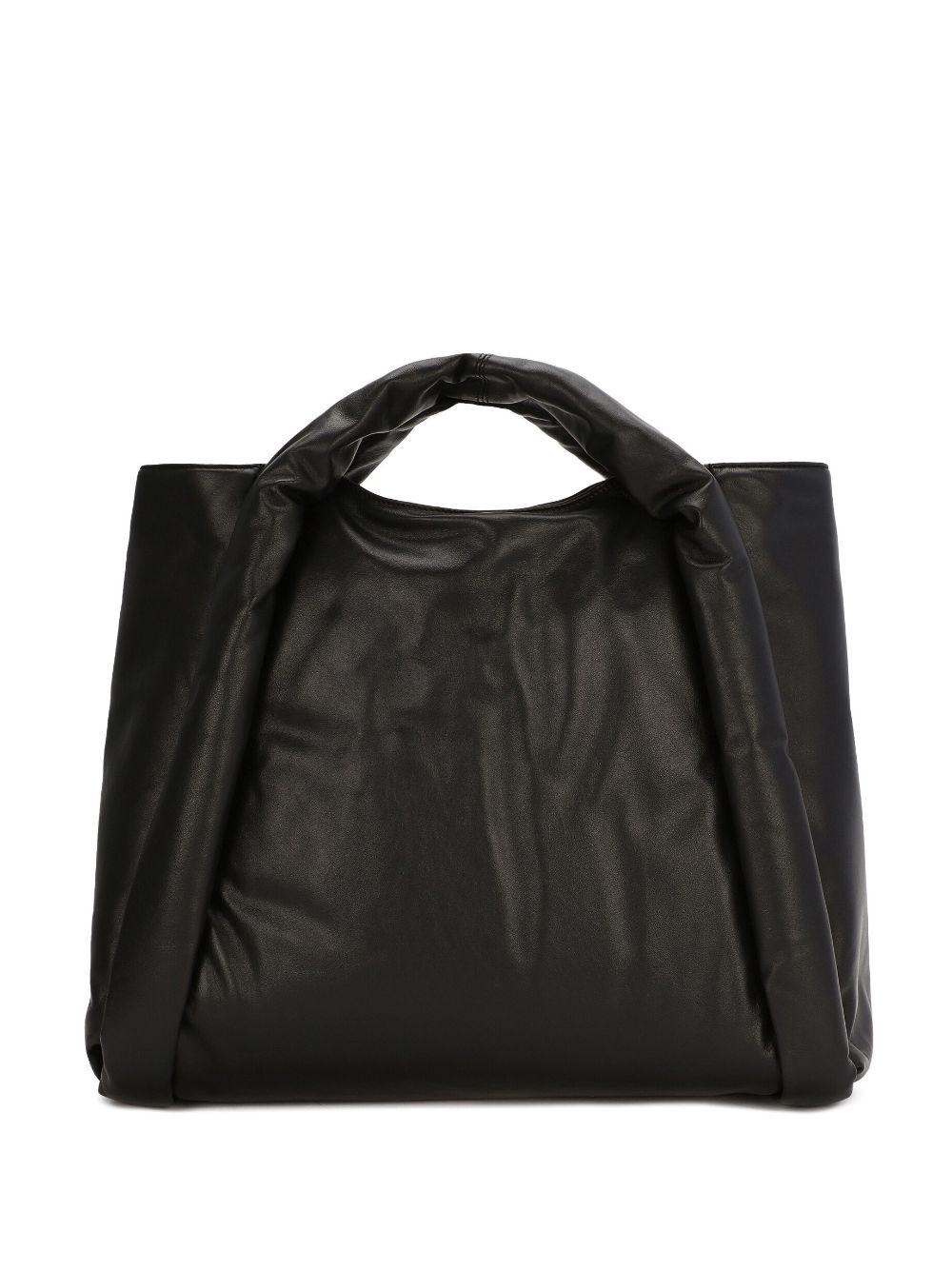 Dolce & Gabbana logo-plaque leather tote bag - Zwart