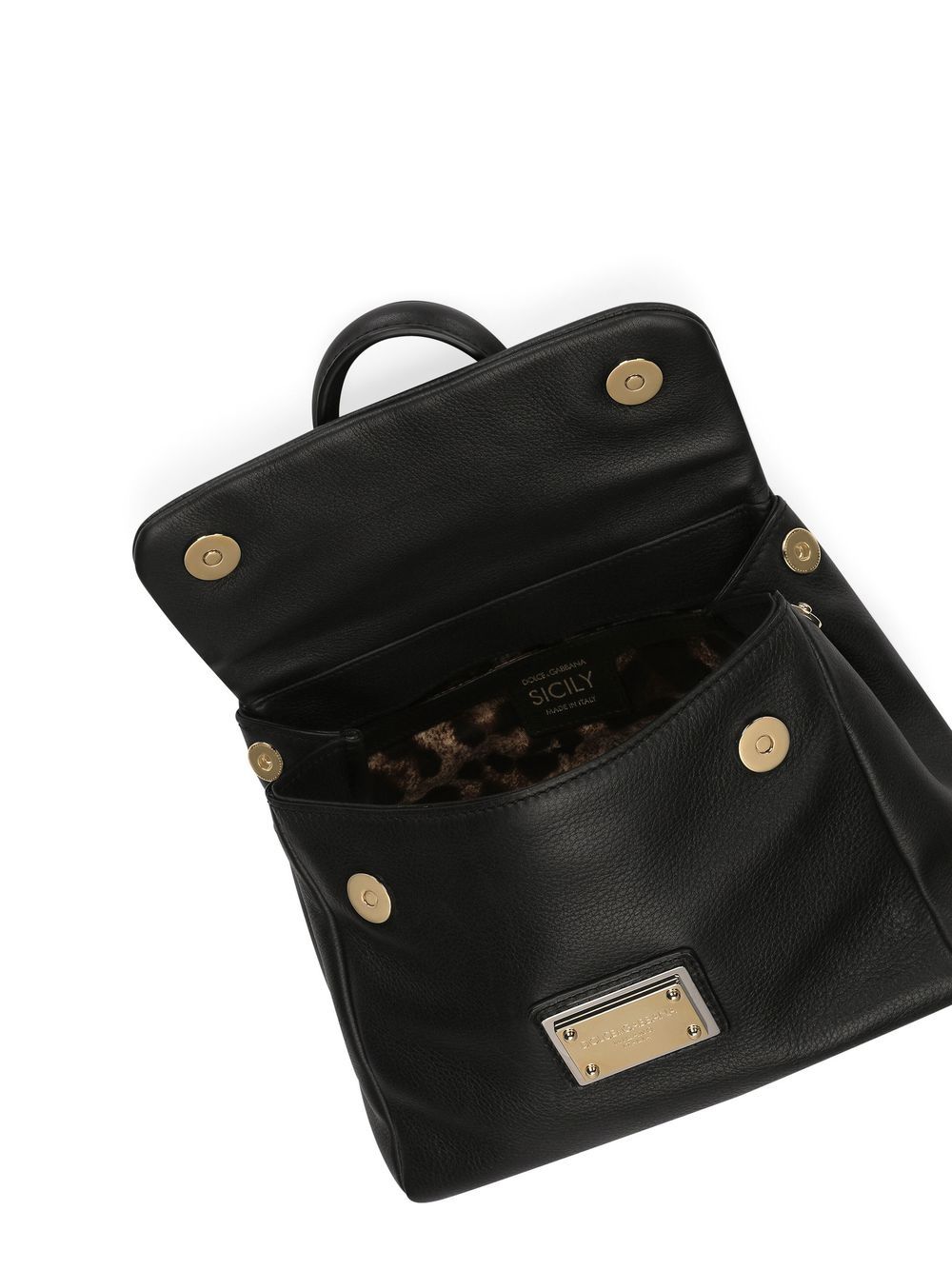 Shop Dolce & Gabbana Small Sicily Soft Top-handle Bag In Black