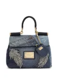 Dolce & Gabbana small Sicily Soft patchwork-denim top-handle bag - Blue