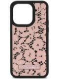 Dolce & Gabbana floral-lace iPhone 14 Pro case - Pink