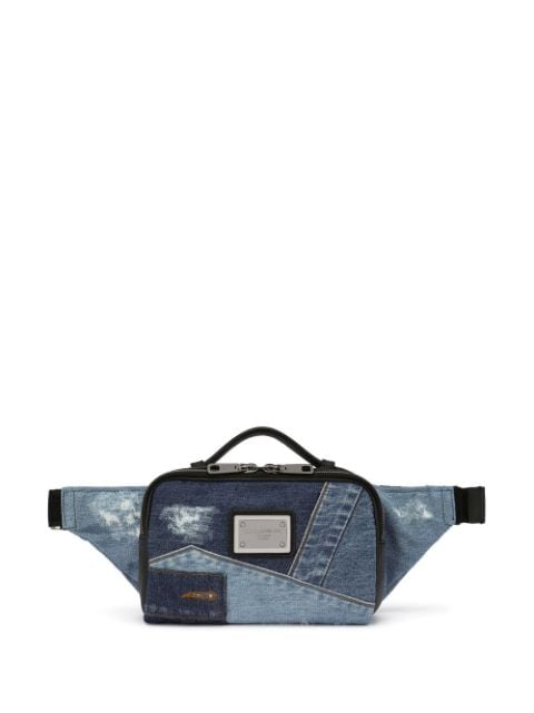 Dolce & Gabbana patchwork-denim belt bag