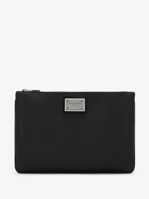 Dolce & Gabbana logo-plaque clutch bag
