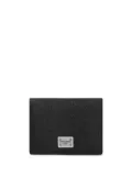 Dolce & Gabbana logo-tag leather card holder - Black