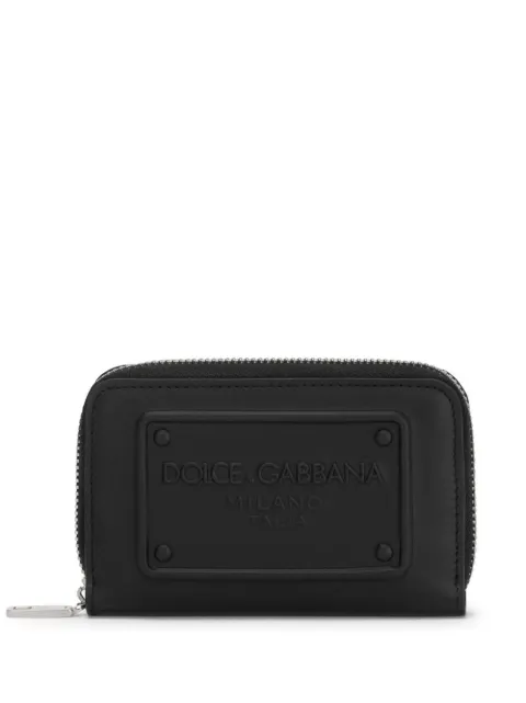 Dolce & Gabbana logo-embossed leather zip-around wallet