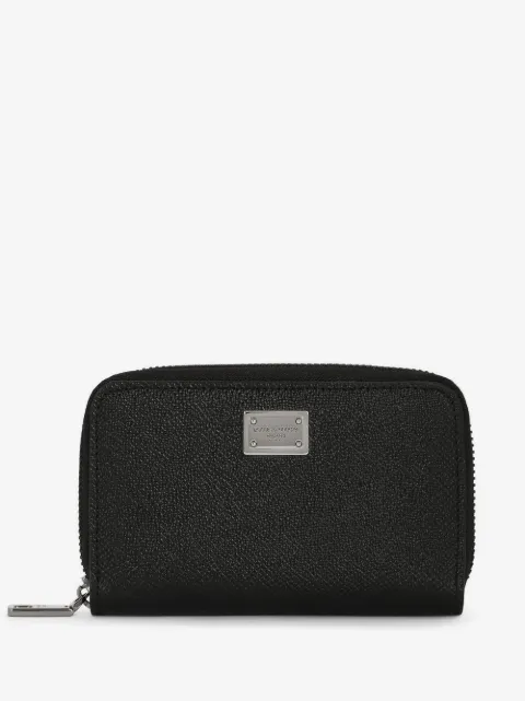 Dolce & Gabbana logo-tag leather zip-around wallet