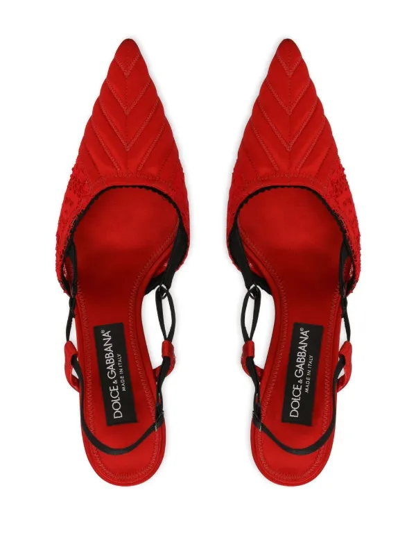 DOLCE&GABBANA ドルチェ&ガッバーナ　スリングバック　パンプス Dolce & Gabbana スリングバック パンプス | レッド | FARFETCH JP