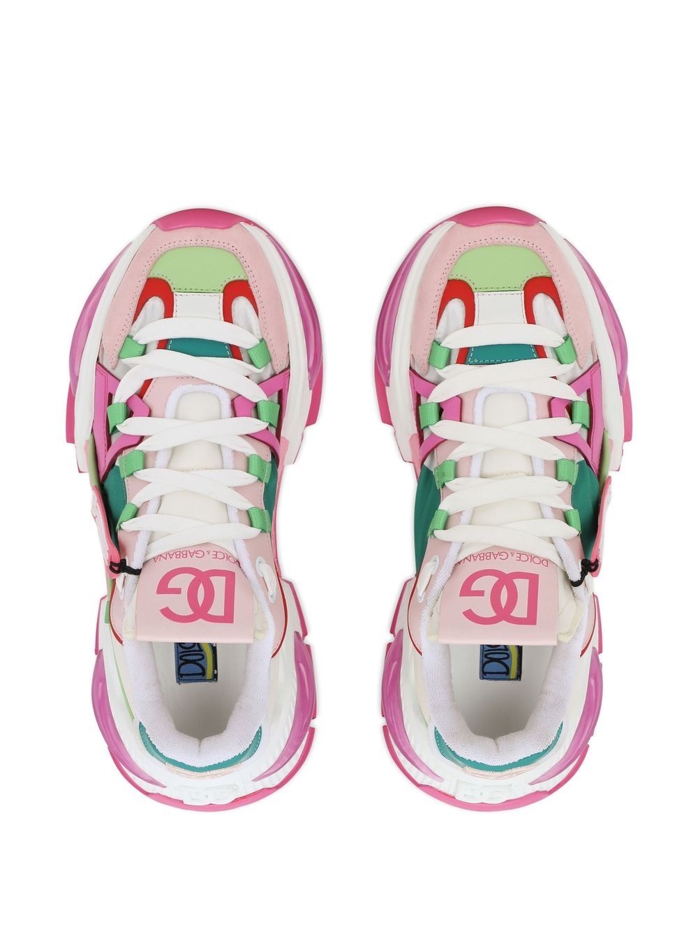Shop Dolce & Gabbana Airmaster Panelled Sneakers In Rosa